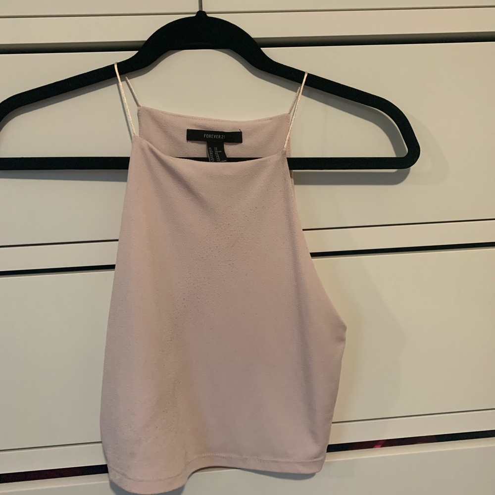 Light Pink high neck crop top size XS